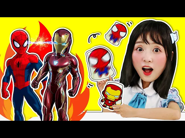 diy紙杯彈跳遊戲!蜘蛛俠與鋼鐵俠誰跳的更高呢?diy paper cup game 小伶玩具 | xiaoling toy